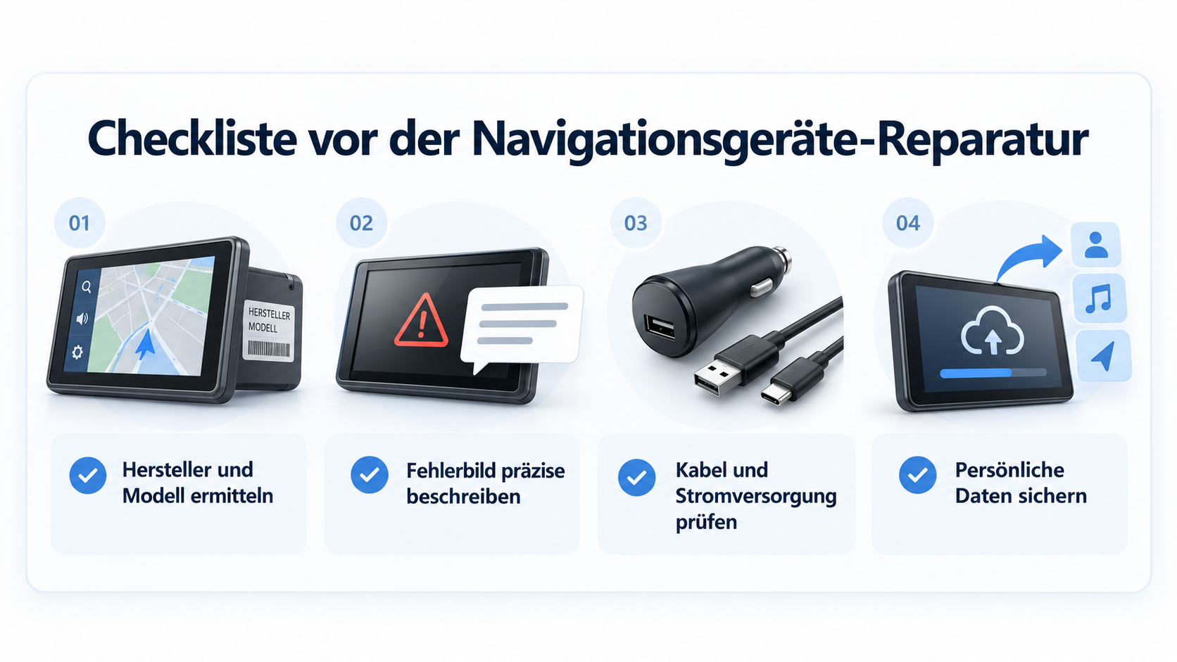 Reparaturservice für Navigationsgeräte